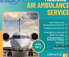 Take the Commendable Medical Air Ambulance in Dibrugarh by Angel with All Amenities