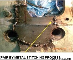Metal Stitching Technique For Cast Iron Crack Repair