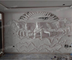 Interior Seven Horse Wall Mural Art Design From Kukatpally