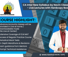 CA Inter New Syllabus by Navin Classes - Live Lectures with Hardcopy Books