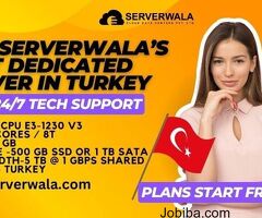 Buy Serverwala’s Best Dedicated Server in Turkey with 24/7 tech support