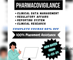 Pharmacovigilance training and placements with certificate new batch starts from 11-03-24