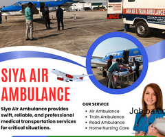 Siya Air Ambulance Service in Ranchi – Expert Medical Team with All Equipment
