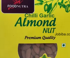 Buy 100% Premium Dry Fruit Chilli Garlic Flavoured Badam | Food Nutra