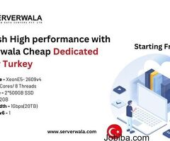 Unleash High performance with Serverwala Cheap Dedicated Server Turkey