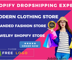 I will build modern shopify clothing branded fashion store and jewelry website