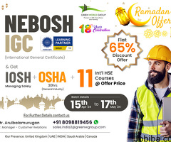 Celebrate Ramadan with our exclusive offer on NEBOSH IGC!