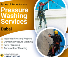 Types Of Rope Access Pressure Washing Services in Dubai