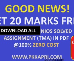 Free Download Nios Solved Assignment (TMA) 2023-24 for 10 and 12 All Subjects