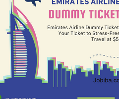 Buy Emirates Airline Dummy Ticket at $5 or 350 INR