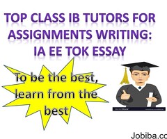 IB tutors for writing A grade IA EE and TOK